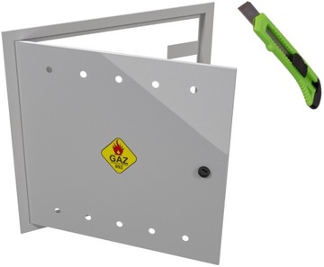 DRZWICZKI I RAMKA SKRZYNKA GAZOWA 600x600 POPIEL GAZ SZAFKA + NÓŻ GRATIS
