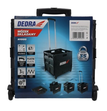 Складная транспортная тележка DEDRA Легкая складская до 35 кг на колесах