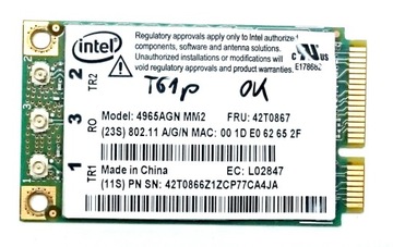 karta WiFi IBM Lenovo T61 R61 a/b/g/n 300Mbps 5Ghz