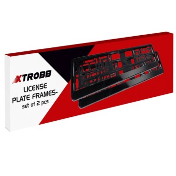 ХРОМИРОВАННЫЕ РАМКИ ДЛЯ НОМЕРНЫХ ЗНАКОВ НАБОР ДЛЯ ГЛЯНЦЕВЫХ ЗНАКОВ 2 ШТ.