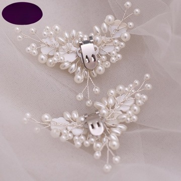 2 SZTUKI ŚLUBNE KLIPSY DO BUTÓW NA WYSOKIM OBCAsie KLIPS DO BUTÓW DLA PANNY MŁODEJ