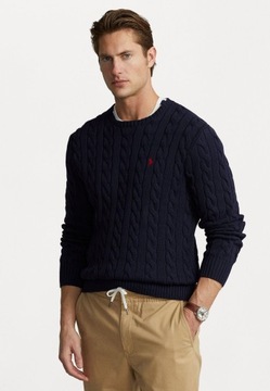 Sweter ze wzorem warkocza Polo Ralph Lauren S