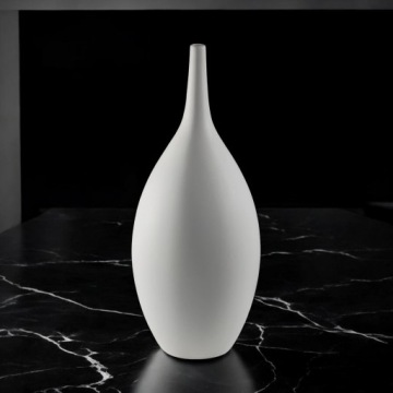 Высокая напольная ваза Современная белая керамика