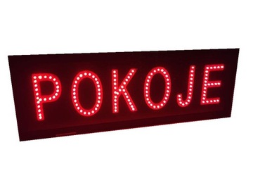 REKLAMA LED NEON SZYLD POKOJE 70X25 cm 230V