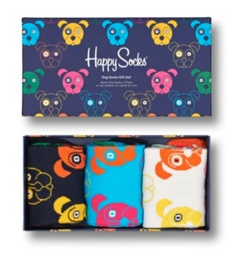 Happy Socks zestaw XDOG08-0100 r.41-46 PSY 3 PARY