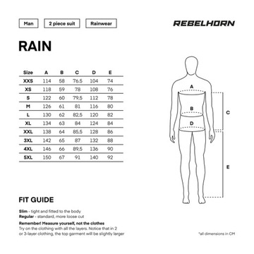 ДОЖДЕВОЙ КОСТЮМ REBELHORN RAIN BLACK XL