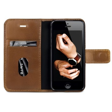 ETUI SKÓRZANE do IPHONE 5 5S SE CASE POKROWIEC Z KLAPKĄ DBRAMANTE1928