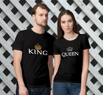 KOSZULKA T-SHIRT MĘSKI KRÓTKI RĘKAW NAPIS KING L