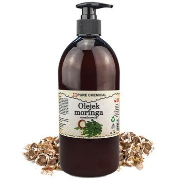 OLEJEK MORINGA NATURALNY NIERAFINOWANY ZIMNOTŁOCZONY + DOZOWNIK 1l