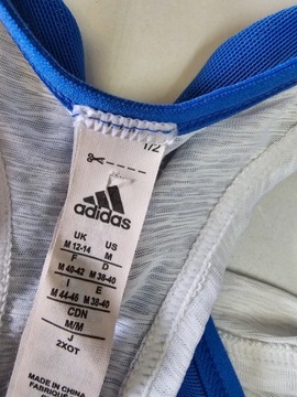 Adidas bluzka top sportowa 2in1 biała 38