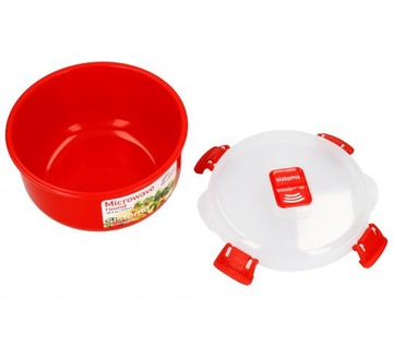 SISTEMA MICROWAVE Контейнер для завтрака круглый 915 мл красный