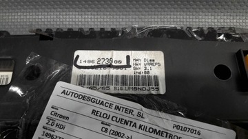 1496273080 PŘÍSTROJOVÁ DESKA CITROEN C8 2.0 HDI 01-04R