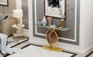 Мраморная консольная полка для прихожей и гостиной 120х30х78см