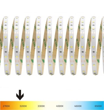 TAŚMA LED 2835 4,8W BIAŁY CIEPŁY 3000K IP20