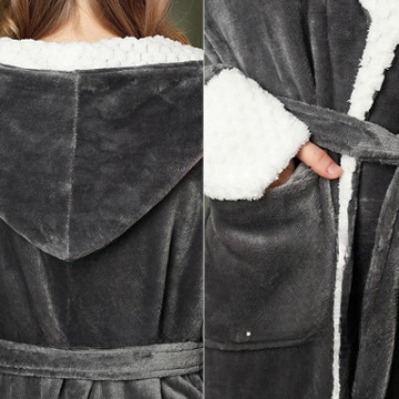 МЯГКИЙ ТЕПЛЫЙ ЖЕНСКИЙ ПЛЮШЕВЫЙ ХАЛАТ, плотный, XL