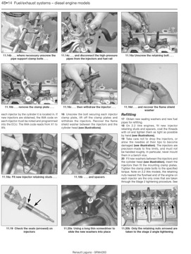 RENAULT LAGUNA 1.8 БЕНЗИНОВЫЙ (01-07) ОПИСАНИЕ РЕМОНТА