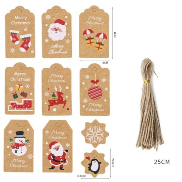 1 комплект рождественских подарочных карт Kraft