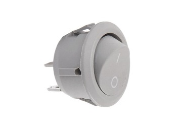 WŁĄCZNIK MEBLOWY MINI OKRĄGŁY SZARY ON/OFF DO LED