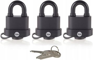 KŁÓDKA Yale High Protection 3 Kłódki 1 Klucz