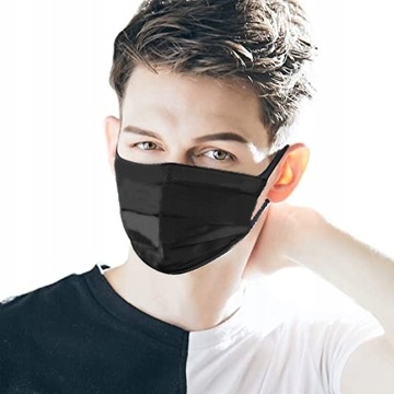 MASKA BAWEŁNIANA TECHWEAR CZARNA MASECZKA FILTR