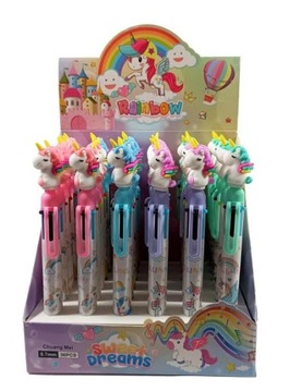 ШАРИКОВАЯ РУЧКА 6 - РАЗНОЦВЕТНАЯ ДЕТСКАЯ МНОГОЦВЕТНАЯ МНОГОЦВЕТНАЯ ЕДИНОРОГ 6В1
