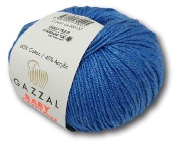 Włóczka GAZZAL Baby Cotton 3431 jeansowy 50g/165m