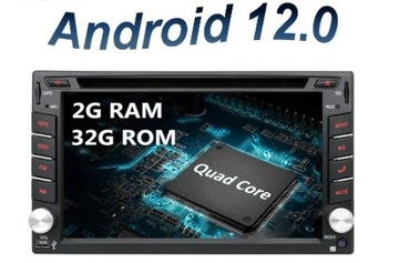 Uniwersalne radio Android 12 2DIN PL menu + kamera