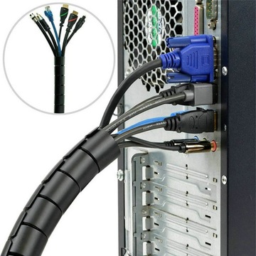 Чехол Спираль Кабельный органайзер Оплетка 16 мм Белый