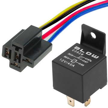 Przekaźnik samochodowy + gniazdo 5PIN 40A 12V 4120