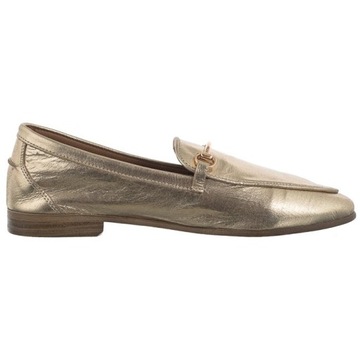 Buty Półbuty Damskie Wsuwane Mokasyny Venezia Złote 0028313 Gold