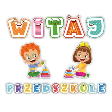Dekoracja girlanda Witaj przedszkole wz. 3