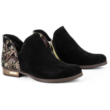 ПОЛЬСКИЕ УТЕПЛЕННЫЕ БОТИНКИ SILVIA LEATHER ЧЕРНЫЕ 40