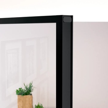 vidaXL Межкомнатная дверь Черный 83x201,5 см Стекло и алюминий