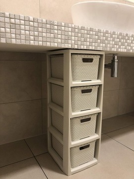 КНИЖНЫЙ ШКАФ, ШКАФ, СУНДУК, ПОЛКА С 4 КОРЗИНАМИ, РОТАН БРАНК