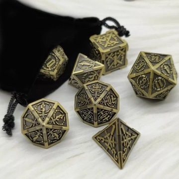 ZAKON PALADYNÓW ZESTAW 7 METALOWYCH KOŚCI RPG