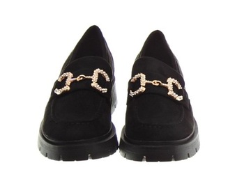 Zamszowe mokasyny półbuty Black r.39