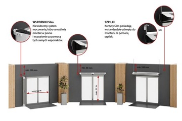 Кронштейны для крепления штор Flowair SLIM 2 шт. 48ч.