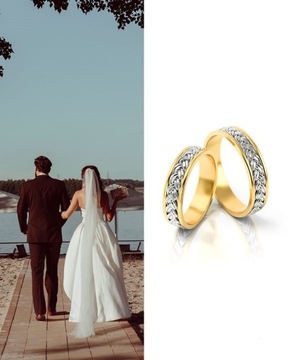 Золотые обручальные кольца 134 св. образец 585 тесьмы