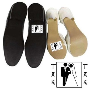 NAKLEJKI na buty do ślubnej sesji TAK Para Młoda