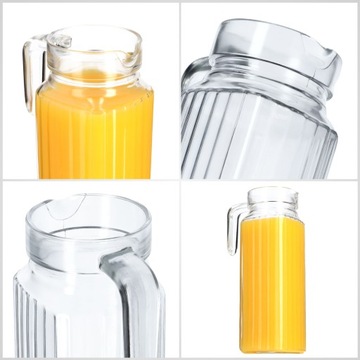 КУВШИН 1,1 Л + 6 СТАКАНОВ 360 МЛ ДЛЯ ВОДЫ СОКОВ