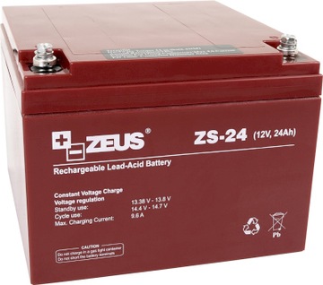 Akumulator bezobsługowy 24Ah/12V ZEUS