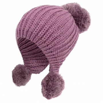 W221I DZIANINOWA ZIMOWA CZAPKA Z FIOLET