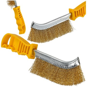 SZCZOTKA DRUCIANA RĘCZNA MOSIĘŻNA SZCZELINOWA 175g