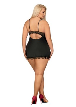 OBSESSIVE Babydoll i stringi Luvae czarne L/XL