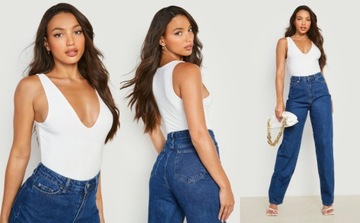 2G0B79 P24 BOOHOO TALL BIAŁE BODY SLINKY 3XL
