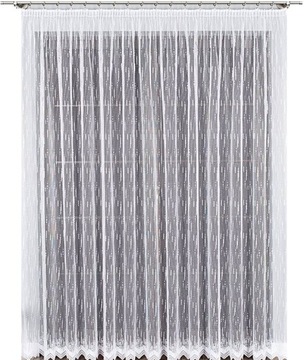 Zazdrostka żakardowa wzór 000146, wys.30cm kolor biały (na metry)