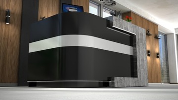 Стойка ресепшн R119, светодиодная подсветка, 150x100см