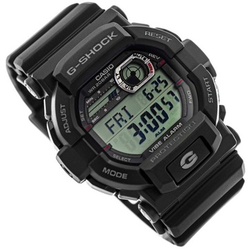 MĘSKI ZEGAREK CASIO GD-350-1ER G-SHOCK CZARNY DATOWNIK STOPER CZAS ŚWIATOWY