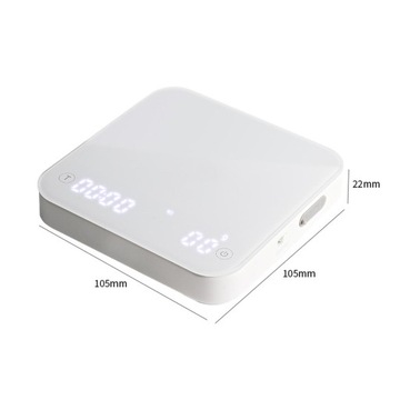 Mini waga do kawy z timerem Przenośna waga do kawy białej