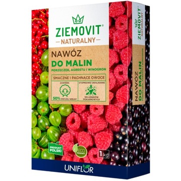 NAWÓZ DO MALIN PORZECZEK AGRESTU I WINOGRON WIĘCEJ OWOCÓW 1KG ZIEMOVIT